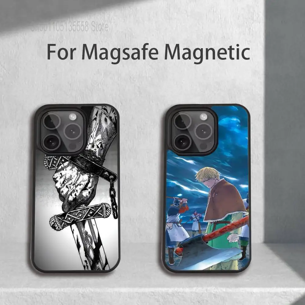 

Anime V-Vinland Saga Phone Case For IPhone 17,16,15,Pro,Max,Air,14,Plus,13,12,11 Magesafe Wireless Charge Cover