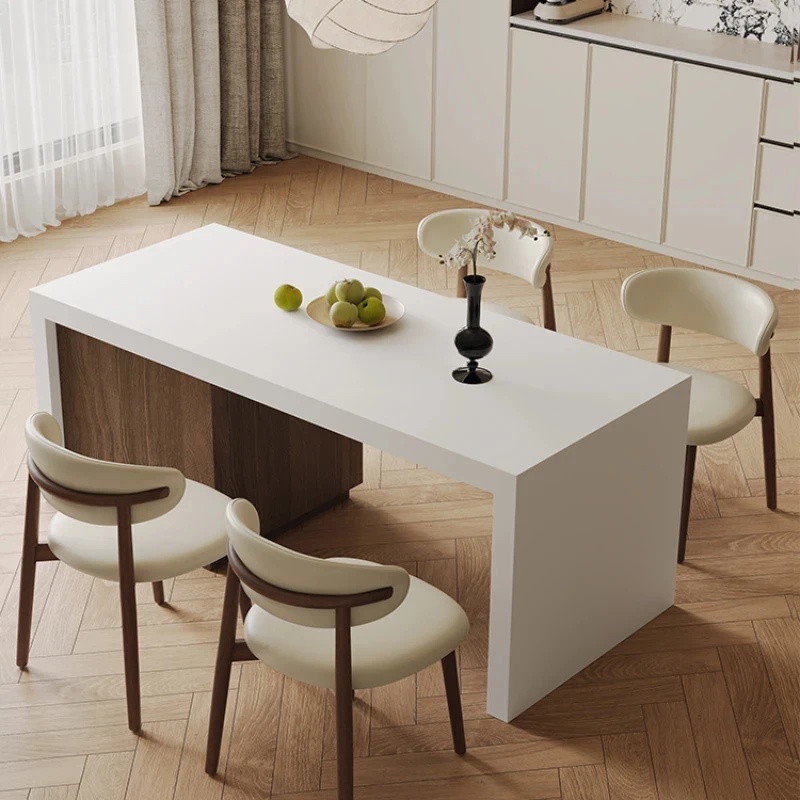 AAKitchen Island Dining Table Integrated Stone Plate Guide Bar Counter Middle Kitchen High-Grade Small Apartment Home