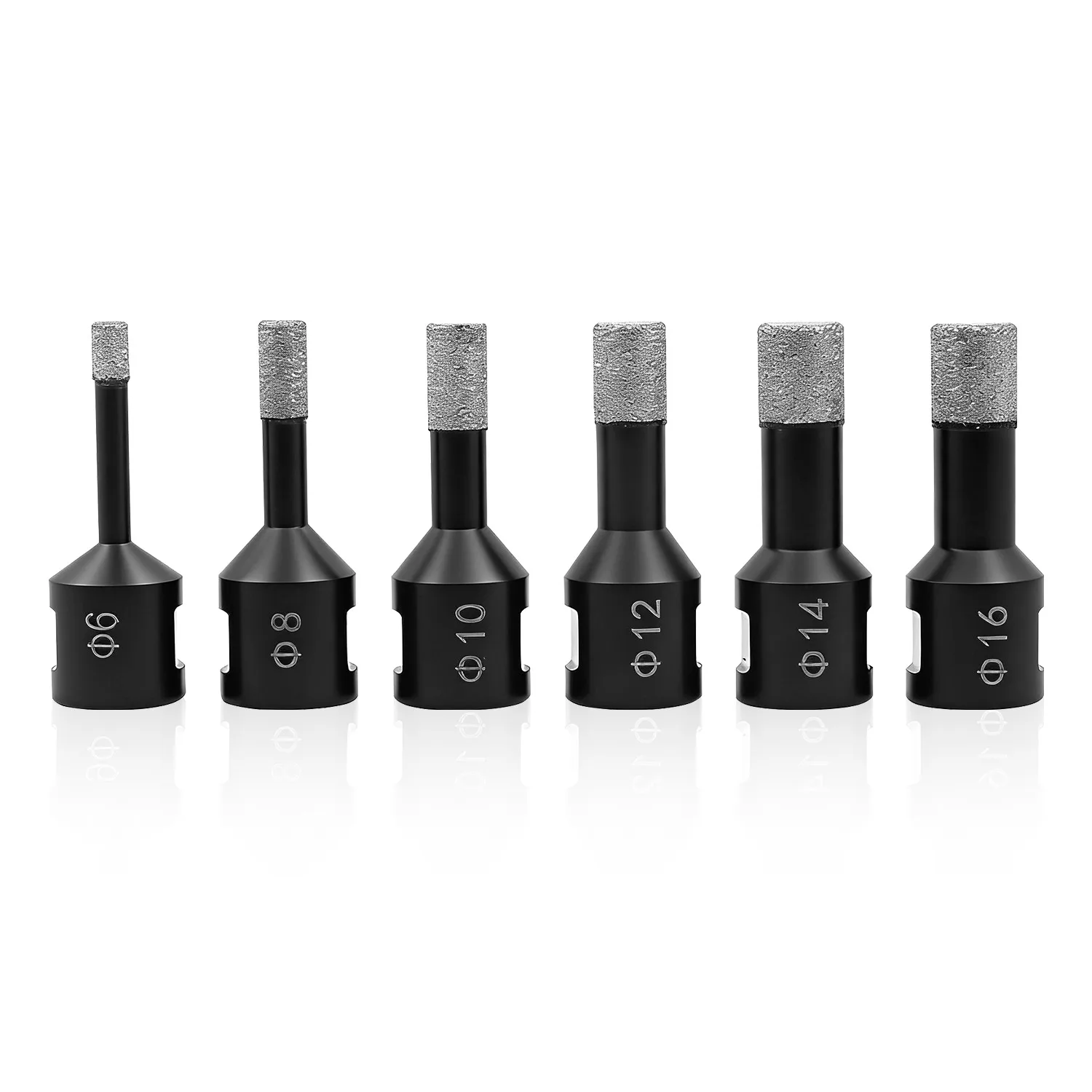 

6-16 mm Hexagonal RodBrazed Dry Ceramic Tile Drill Bit, Marble, Glass-like Tile Hole Opener, Diamond