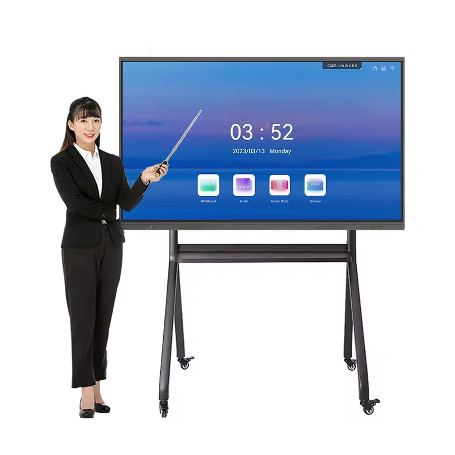 Finger Touch Education Interactive Flat Panel Large Size 4K UHD 86 Inch Interactive LED Panel