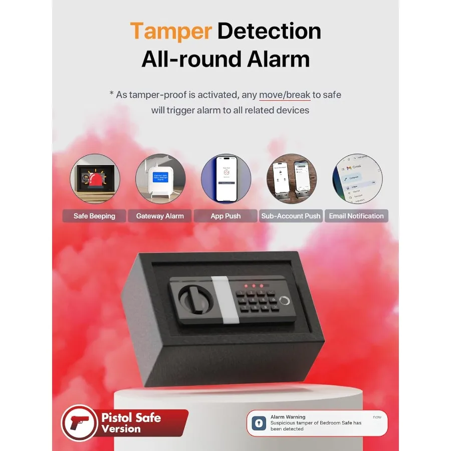FORFEND Smart Home Safe with WiFi Connectivity and App Control for Secure Storage in Residential Homes Features Voice Command A