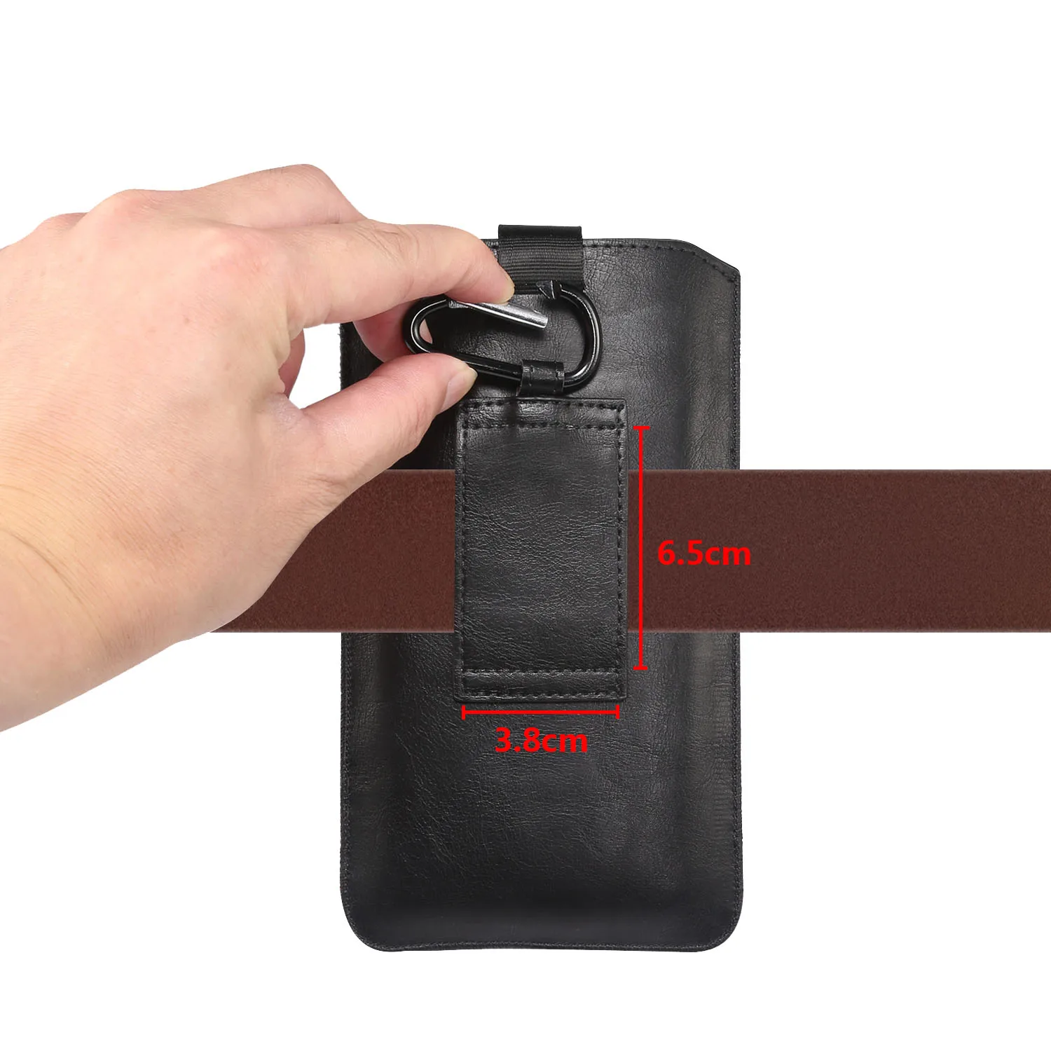 Universal Pull Tab Leather Phone Bag For Samsung Galaxy S23 S24 S22 S21 S20 S10 S9 Plus Note 10 20 Ultra Cover Belt Clip