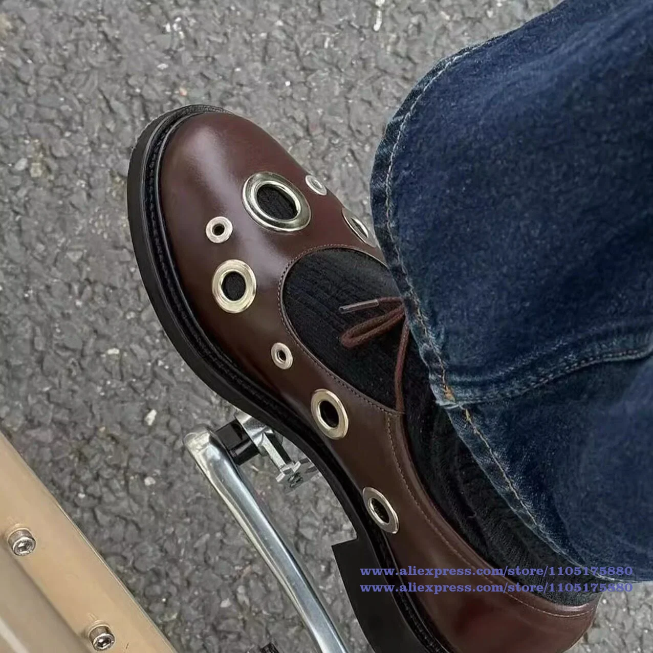 

Туфли Мэри Джейн с круглыми металлическими заклепками, туфли Мэри Джейн с перекрестным ремешком, одинарные туфли, лоферы с круглым носком на шнуровке и неглубоким носком, женская обувь