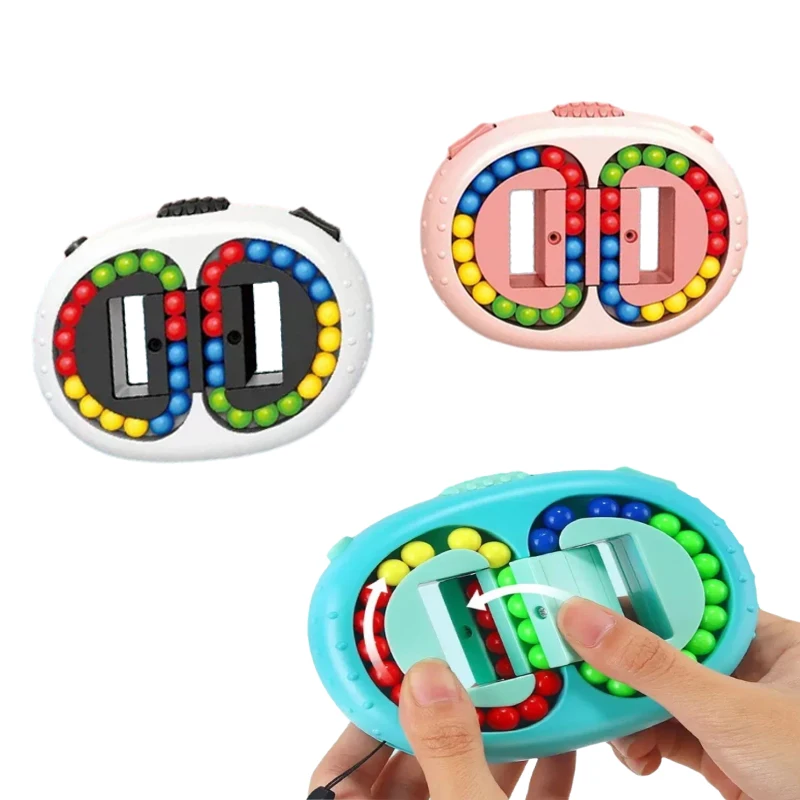 Bunte Bohnen Fidget Spinner Multifunktions-Finger-Spinnspielzeug Stressabbau-Dekompressionswerkzeug für Kinder und Erwachsene