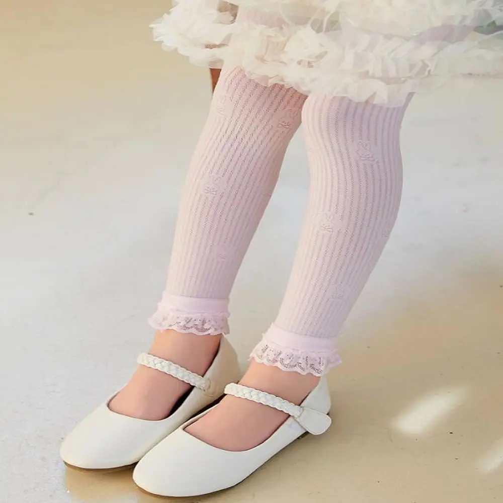 Joker students in spring and summer thin leggings candy cartoon bunny girl lace princess nine points.