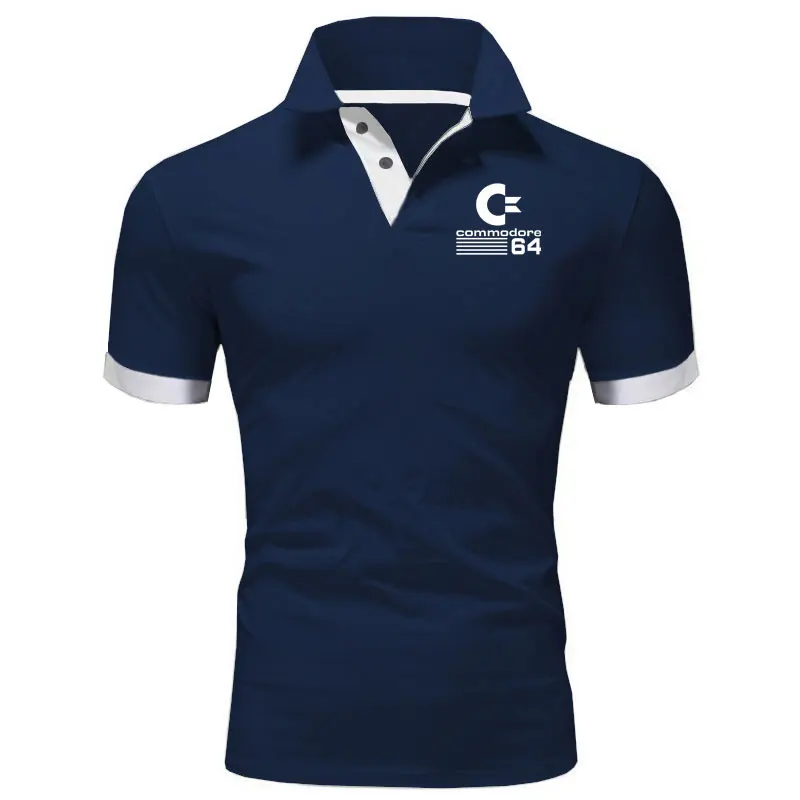 Zomer 2024 Nieuwste Heren Commodore 64 Polo Shirt Ademend Merk Printing Mode Herenkleding Casual Polo Shirt S-5XL