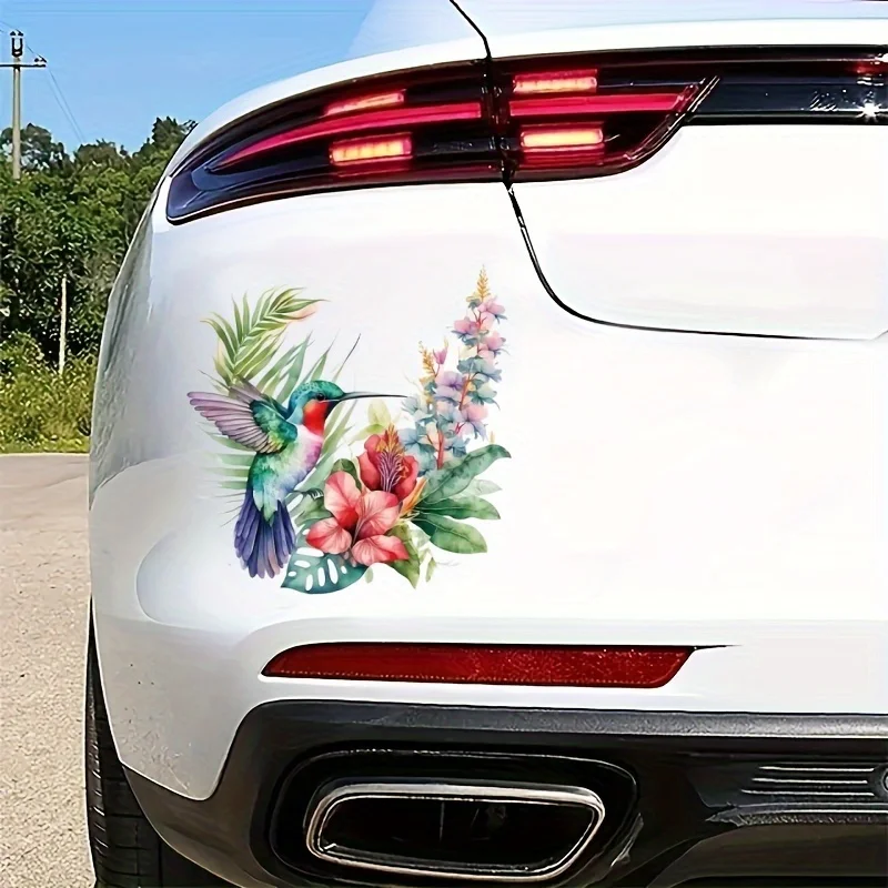 1pc Very Beautiful Hummingbird Car Sticker Suitable For Cars, Motorcycles, Laptops, Windows, Walls, Bright Colors