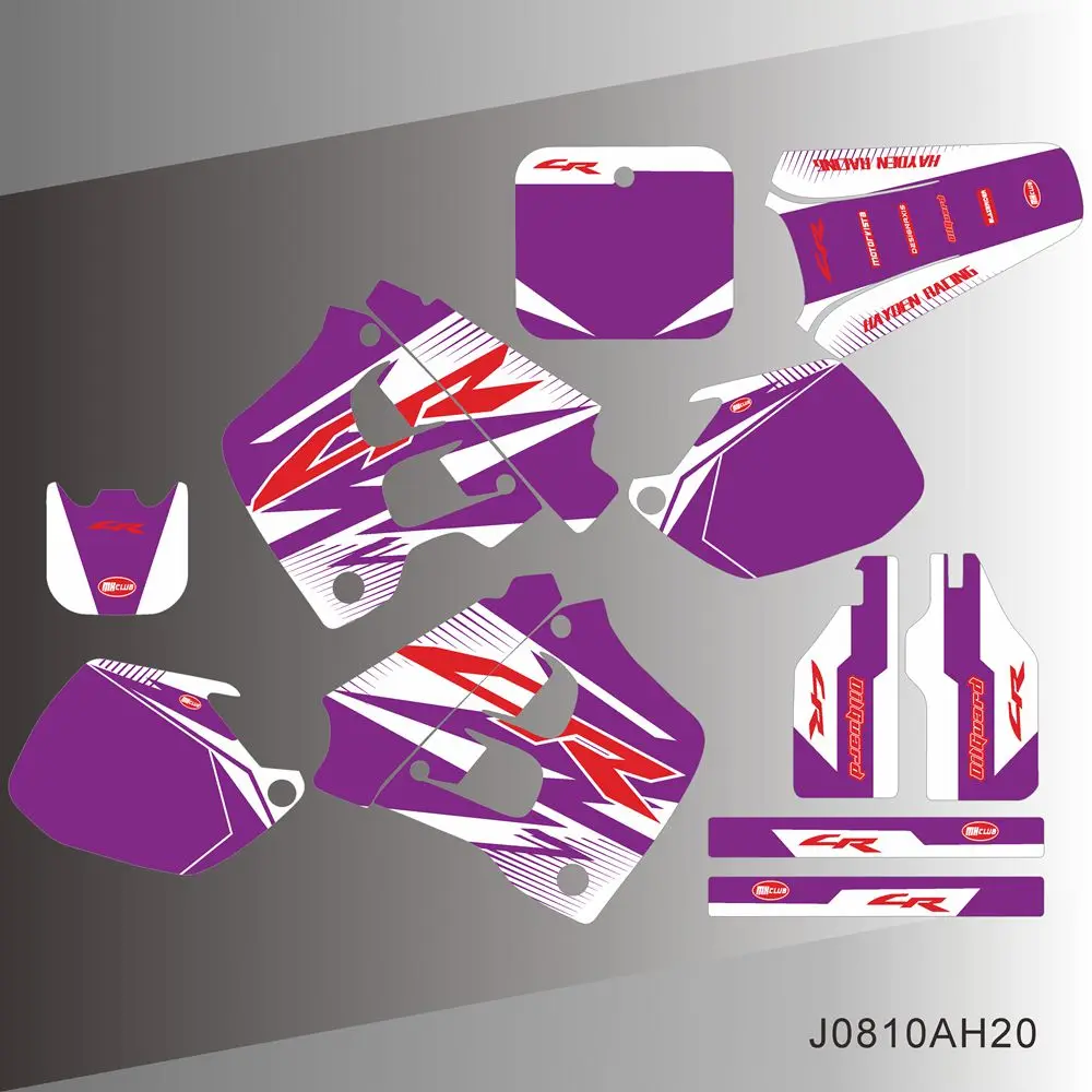 ملصقات خلفية للدراجات النارية ، رسومات كاملة ، هوندا 125 ، CR ، CR ، 148 ، ، CR250 CR ،