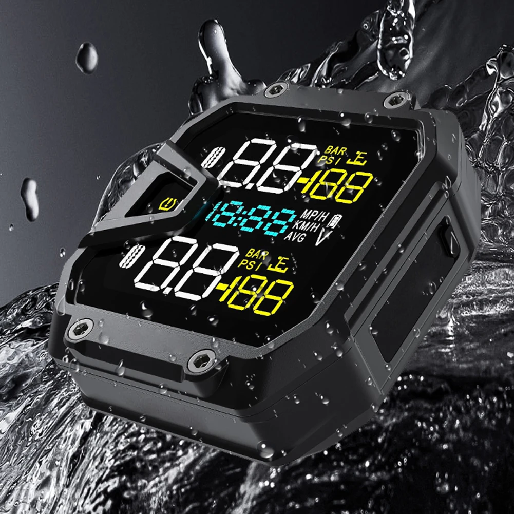 TPMS Motorcycle Tire Pressure Monitor External Motorcycle Wireless Tire Pressure Detector Tire Pressure Monitoring Tool ﻿