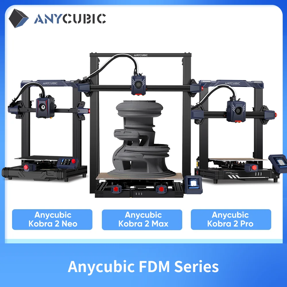 ANYCUBIC KOBRA Series Vyper Kobra 2 Neo Kobra 2 Pro طابعة ثلاثية الأبعاد التسوية التلقائية حجم بناء ضخم محرك برغي مزدوج تجميع سريع