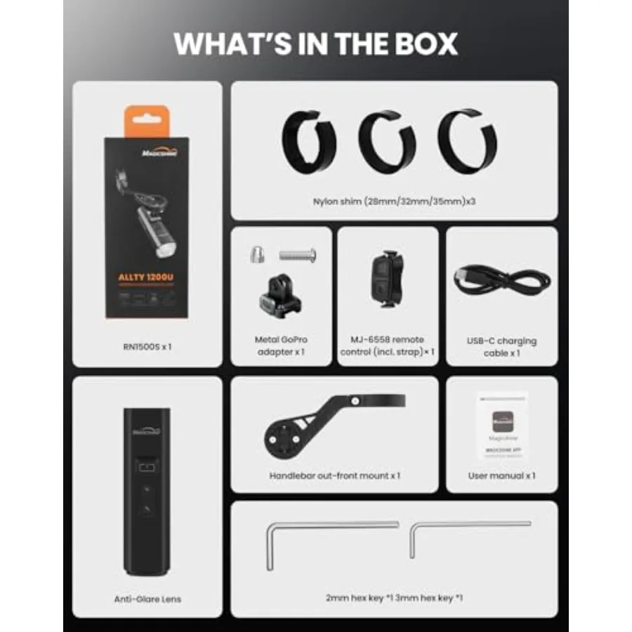 Lumière de vélo RN 1500S lumières de vélo pour la conduite de nuit avec monté sous le contrôle FTR LightSync USB lumière de vélo Rechargeable F