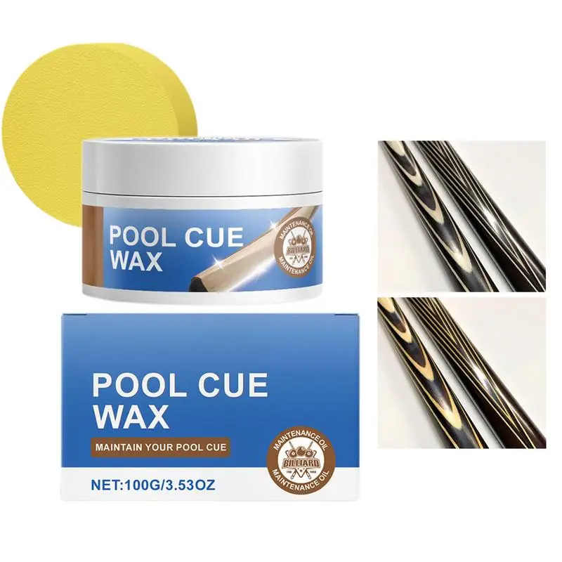 Wood Pool Cue Polish Wooden Pool Cue Care Cream Shaft Wax Silky Polish Care Supplies Anti Cracking Maintenance Accessories For