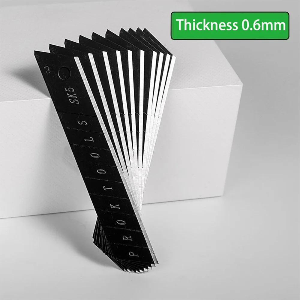 100PCS Black Replace Stainless Steel Utility Knife Blade The Carving Blade For Student Office Stationery 100mm*18mm DIY Tool