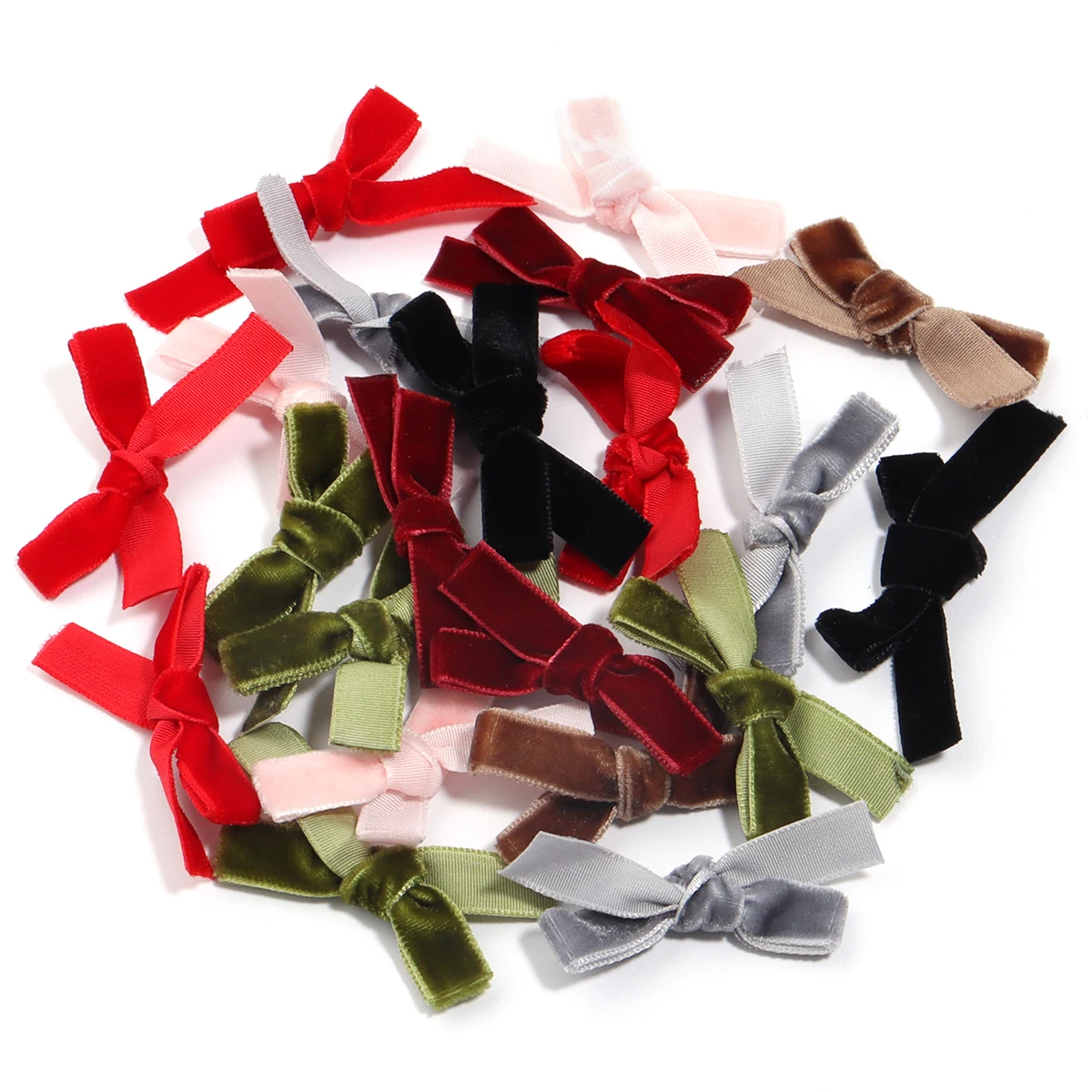 10 Stück einseitige Samt-Schleifen zum Binden, rosa Schleifen, kleine Größe, Satinband, Schleife, Blumenhandwerk, Dekoration, Handarbeit, DIY-Party-Dekoration – Detail 3