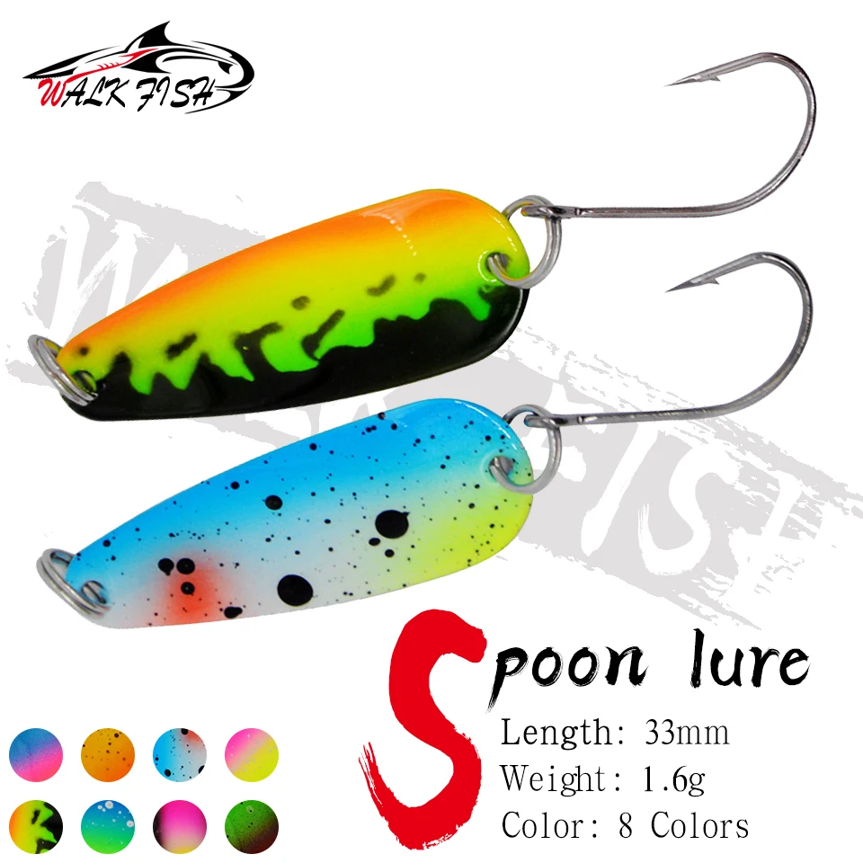 WALK FISH Cuchara Metal Jig cobre con anzuelo para trucha y lucioperca - imagen 5