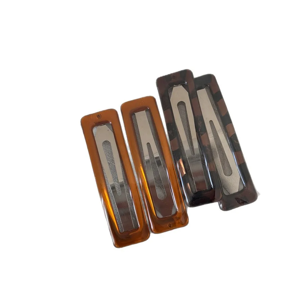 4pcs Black Coffee Water Droplet BB Clips Versatile Temperament Bangs Side Clips Women Girls Edge Hairpins Hair Style Accessories