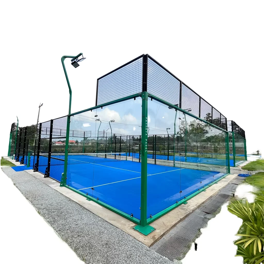 XTZPADEL Professional Wholesale Panoramic Padel Court Outdoor Cage Tennis Court Custom Squash Court Cage Facilities