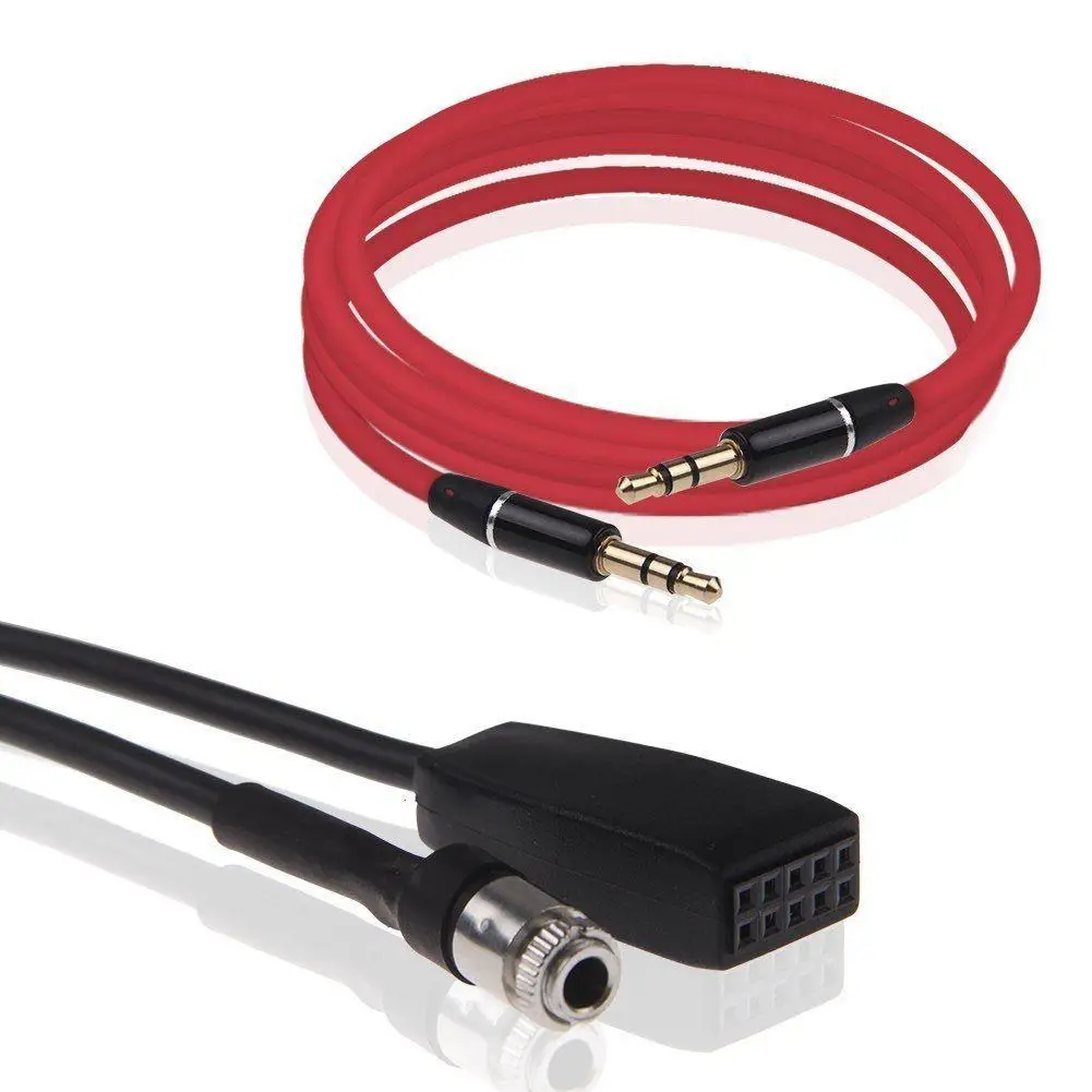 Audio Adapter 3.5mm Jack to Head Unit Aux Mode Cable PVC Copper for BMW E46 18 Pin 2002 to 2006 Coupe Sedan Convertible