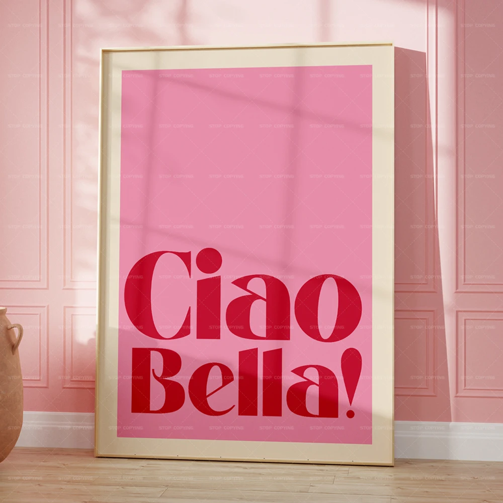 Inspired Ciao Bella Concert Music Lyrics Gig Indie Rock Gift Wall Art Canvas Painting Posters For Living Room Home Decor