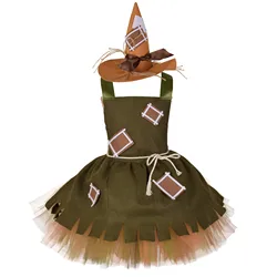 2025 New Women's Set Clown Witch Costume Wizard of Oz Scarecrow Drama Stage Costume Girls Dress Cosplay Halloween Gift Costumes