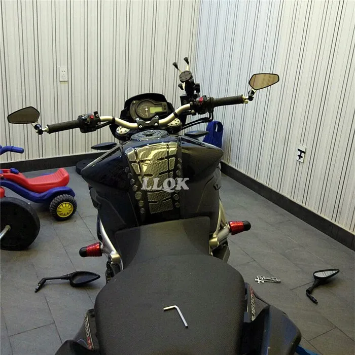 مرآة جانبية للرؤية الخلفية للدراجات النارية ، مرآة نهاية القضيب بمقبض ، مناسبة لـ ign ، BMW ، كاواساكي ، هوندا ، سوزوكي ، "، 22 يللي ، معظم الدراجات النارية ، جديدة