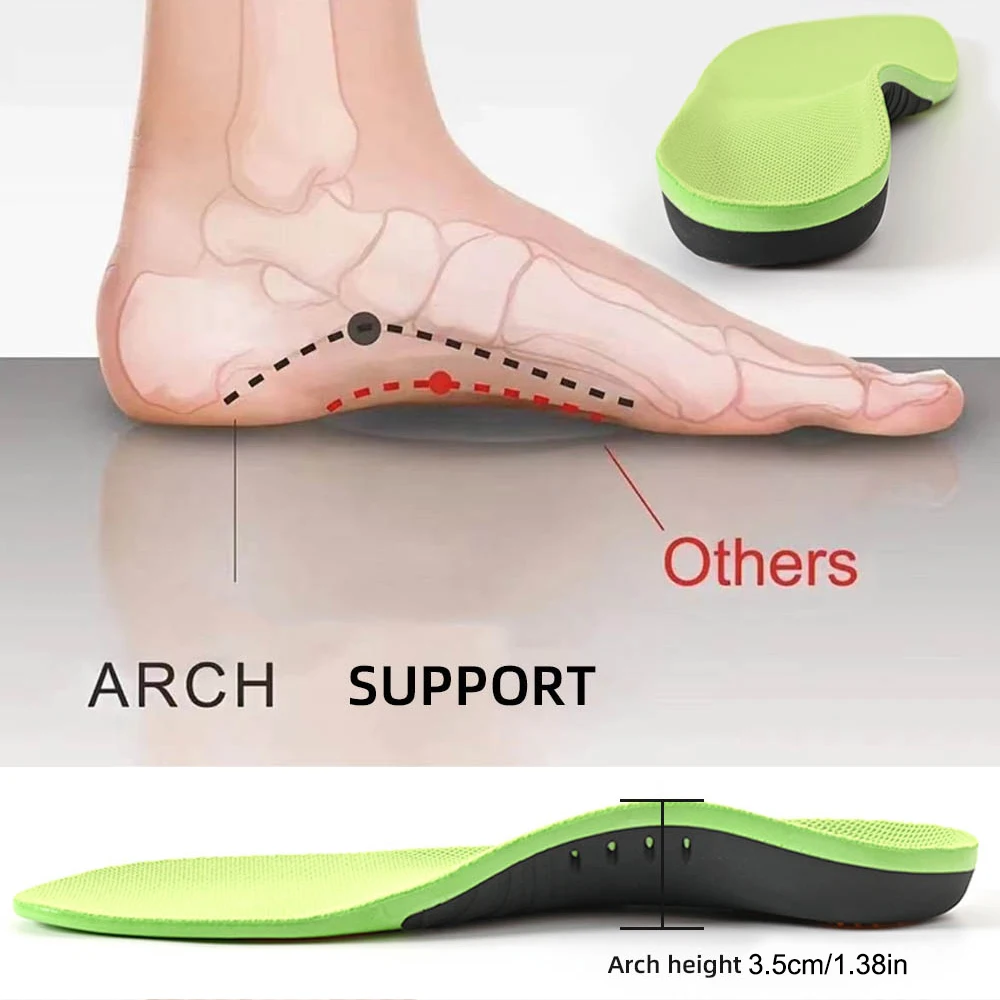 EU35-52 Orthopedic Shoes Sole Insoles For feet Arch Foot Pad X/O Type Leg Correction Flat Foot Arch Support Sports Shoes Insert image 3
