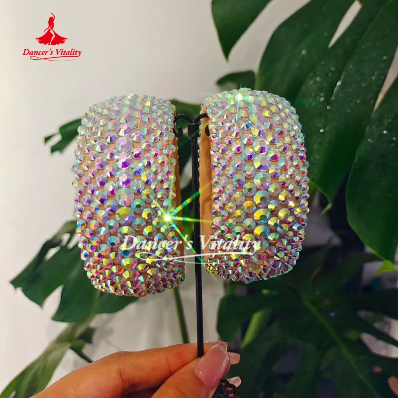 Belly Dancing Competition Accessories Women's Senior AB Stones Bracelets Oriental Dance Performance Bracelet Dancer's Vitality