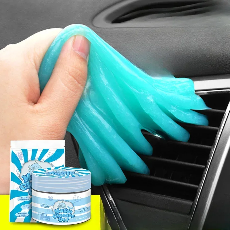 Car Cleaning Gel Reusable Keyboard Cleaner Gel Automobile Air Vent Dust Removal Gel Multiuse Dirt Cleaner Slime Auto