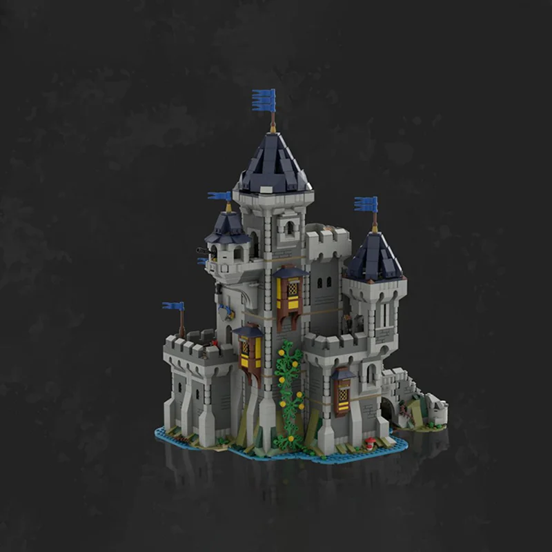 3275 Pieces, Three-Story Structure with Removable Roof and Interior, Ideal for Medieval Architecture Enthusiasts