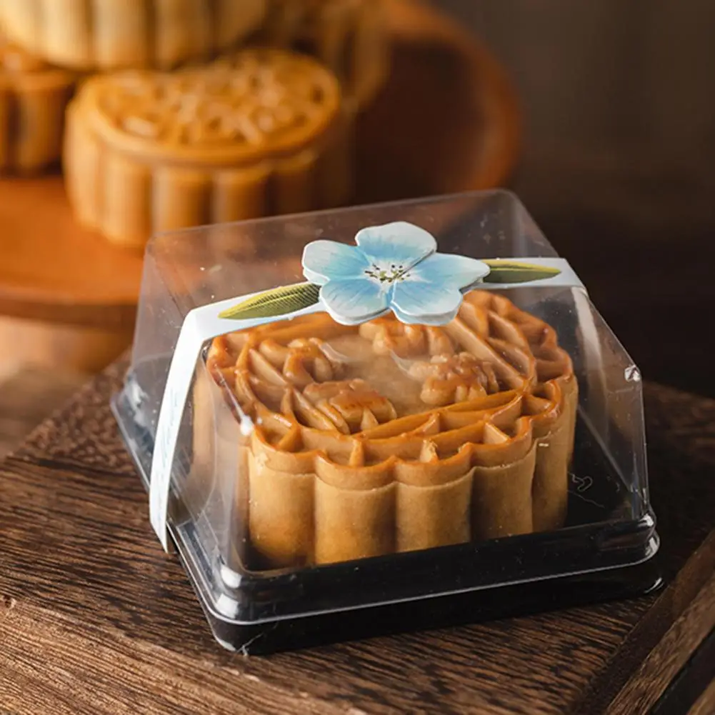 Moon Cake Box Egg Yolk Pastry Box Visible Chocolate Cake Packaging Gift Boxes Cake Packing Box Disposable Cake Container Boxes