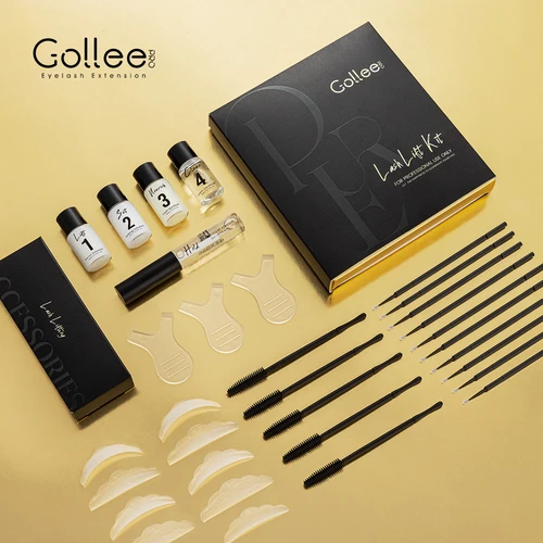 Gollee-Kit permanente para rizar pestañas y cejas, tratamiento permanente para levantamiento de pestañas naturales, maquillaje de 4-6 semanas para rizador de pestañas, permanente de larga duración