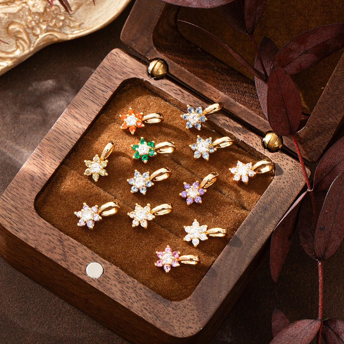 女性用バースデーオイルペンダント,12個の誕生石,ジルコン,xiangジュエリー,月,ハイカラー,DIY