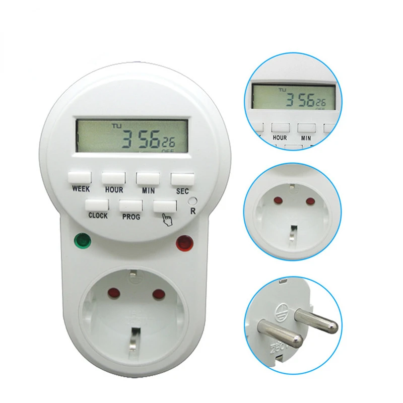 European Standard Timer Switch Household Intelligent Reservation Time Controller 16A 250V 3200W Weekly Digital Timer GET02A-GR