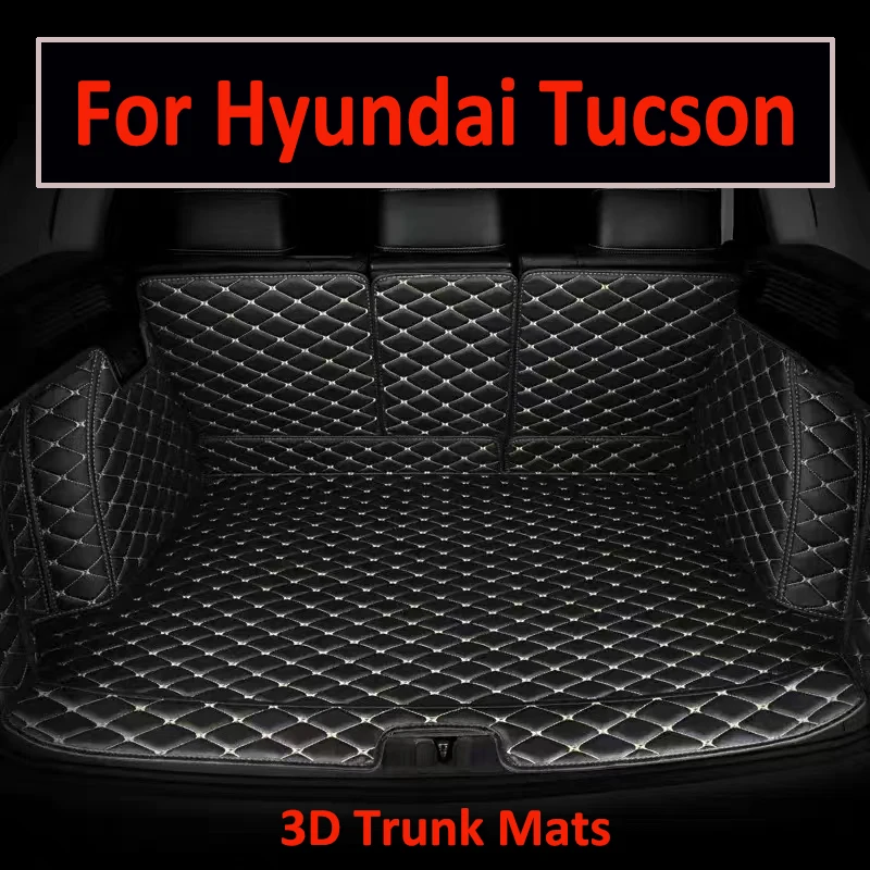 Car Trunk Protection Mats For Hyundai Tucson 2021 2022 2023 NX4 N Line Cargo Liner Carpets Cover Pad Accessories Interior Boot