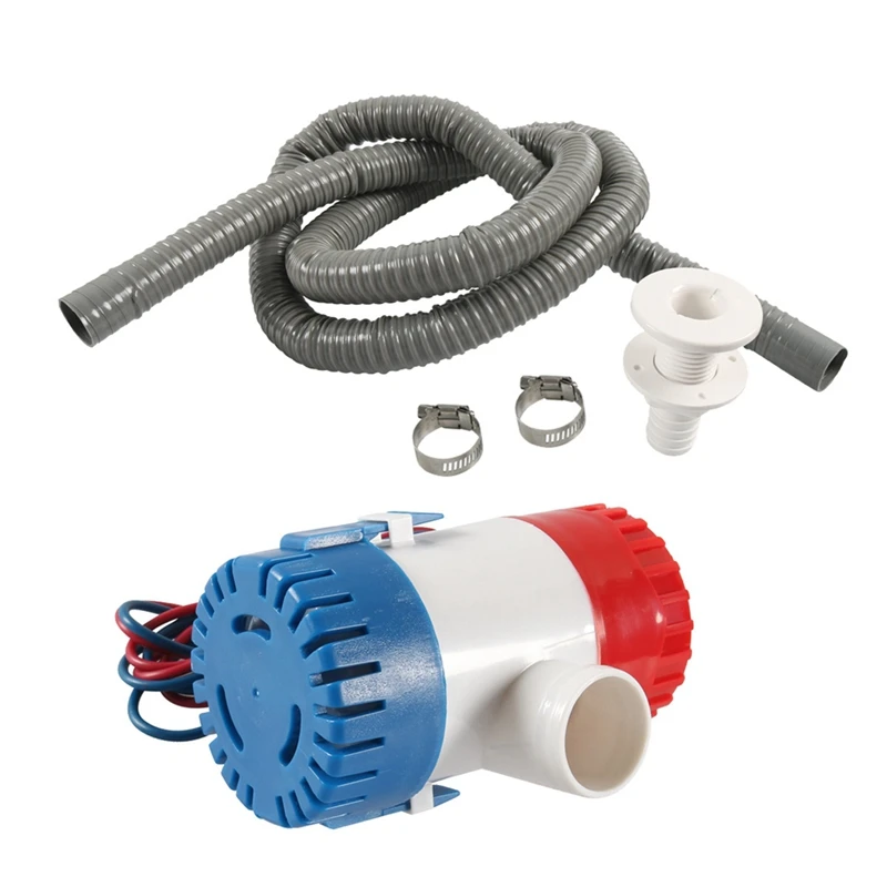 Marine Bilge Pump 12V 1100GPH Drain Kit For Boat Seaplane Motor Houseboat Mini Electric Water Pump