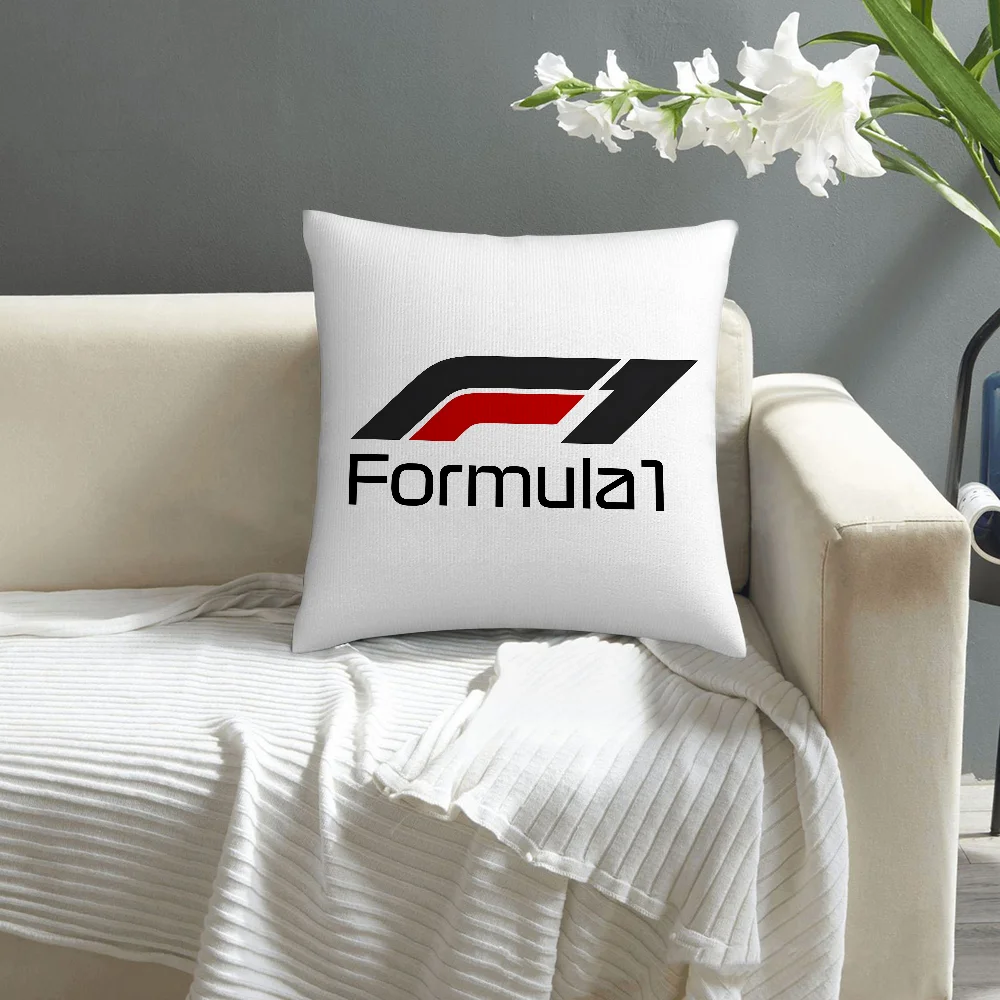 F1 Car Racing Pillow Case Sofa Decorative Home Double-sided Printing Short Plush Cushion Cover Throw Pillow Cover Gifts