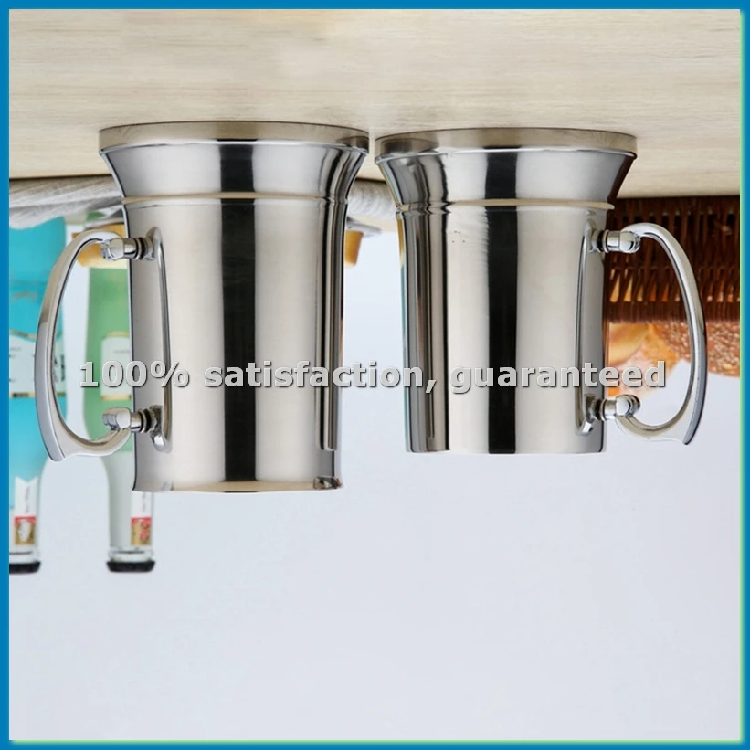 

Кружка для пива из нержавеющей стали с двойными стенками, для коктейлей, завтраков, молока, с ручкой, кофейная чашка 560 мл - AT35