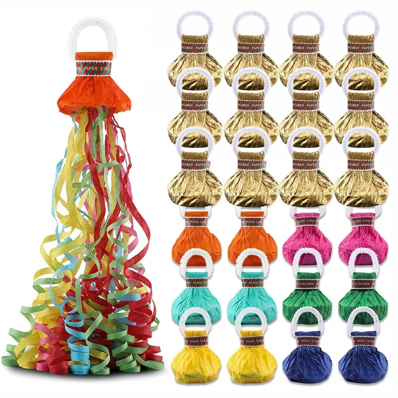 Pacote de 14/20 Canhões de Confete Sem Bagunça com Fitas Coloridas, Canhões de Festa Limpos e Fáceis para Casamentos, Aniversários e Decorações de Festa