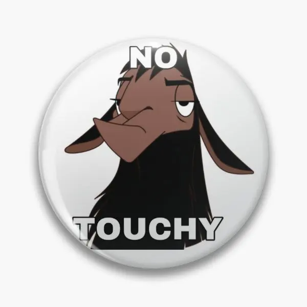 

No Touchy Kuzco Soft Button Pin Cartoon Hat Lapel Pin Women Gift Funny Lover Brooch Decor Cute Fashion Clothes Metal Jewelry