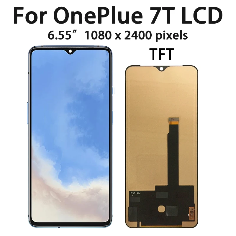 Tested For OnePlus 7T LCD 1+7T Display Touch Screen Digitizer Assembly Replacement Parts For One Plus 7T HD1901 HD190