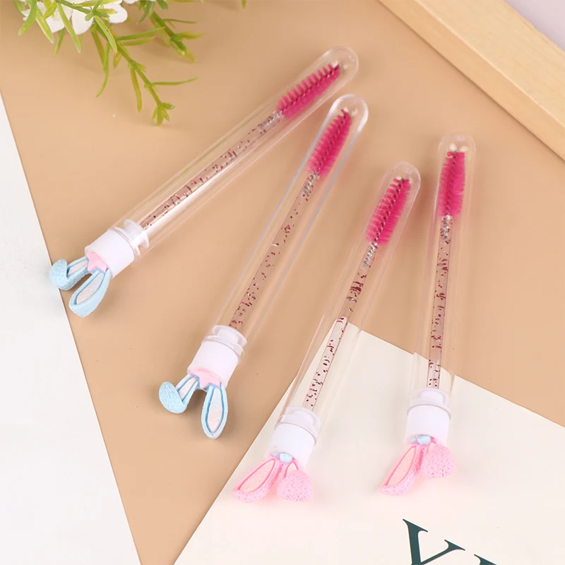 1Pc Reusable Makeup Brushes Tube Eyelash Brush Mascara Brush Rabbit Eyelash Brush Tube