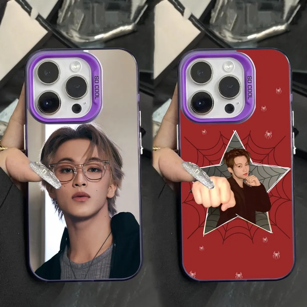 

Singer M-Mark L-Lee Phone Case For iPhone 16,15,14,13,12,11,Mini,Pro,SE,MAX Purple Matte Silicone Cover