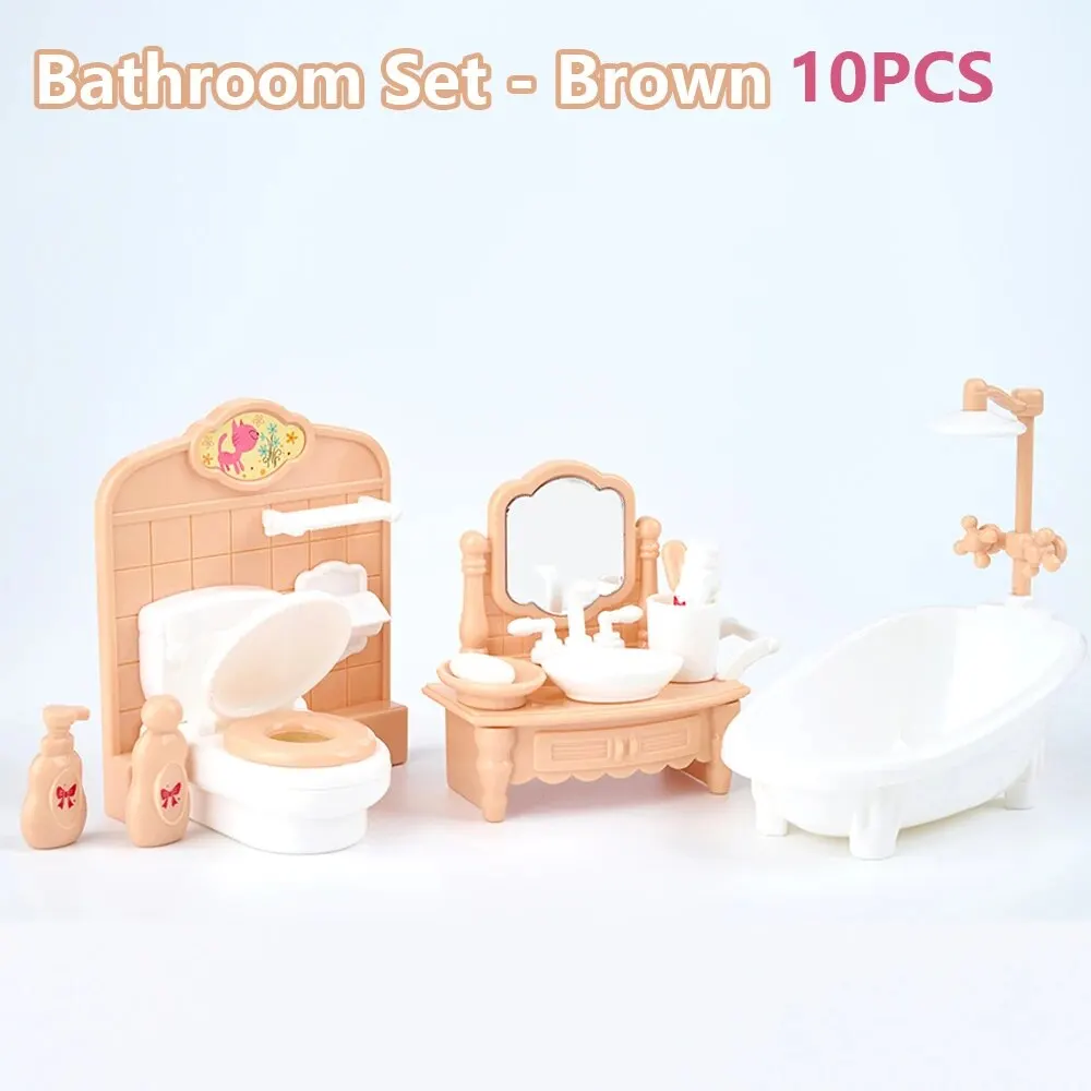 Kawaii Pink Miniature Dollhouse Kitchen Set (10 pcs)