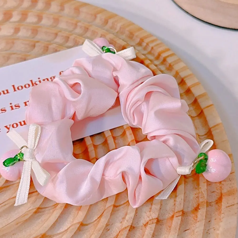 

Exquisite Korean Style Sweet Scrunchies Rubber Band Headwear Bow Hair Rope Hair Tie Pink Sweet Ponytail Holder Ladies