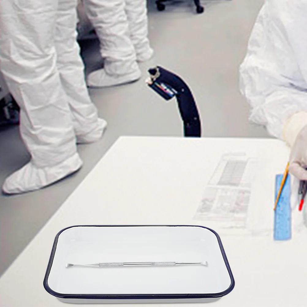 

Durable Enamel Storage Plate Laboratory Tray Rectangular Multi-Functional Paint Mixing Organizer Laboratory Tray