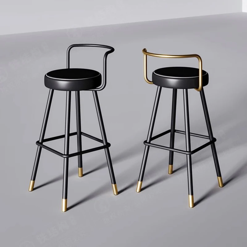 Kursi Bar Retro minimalis, kursi Bar ergonomis kantor Dandan desain emas Sillas untuk Comedor balkon Fg16