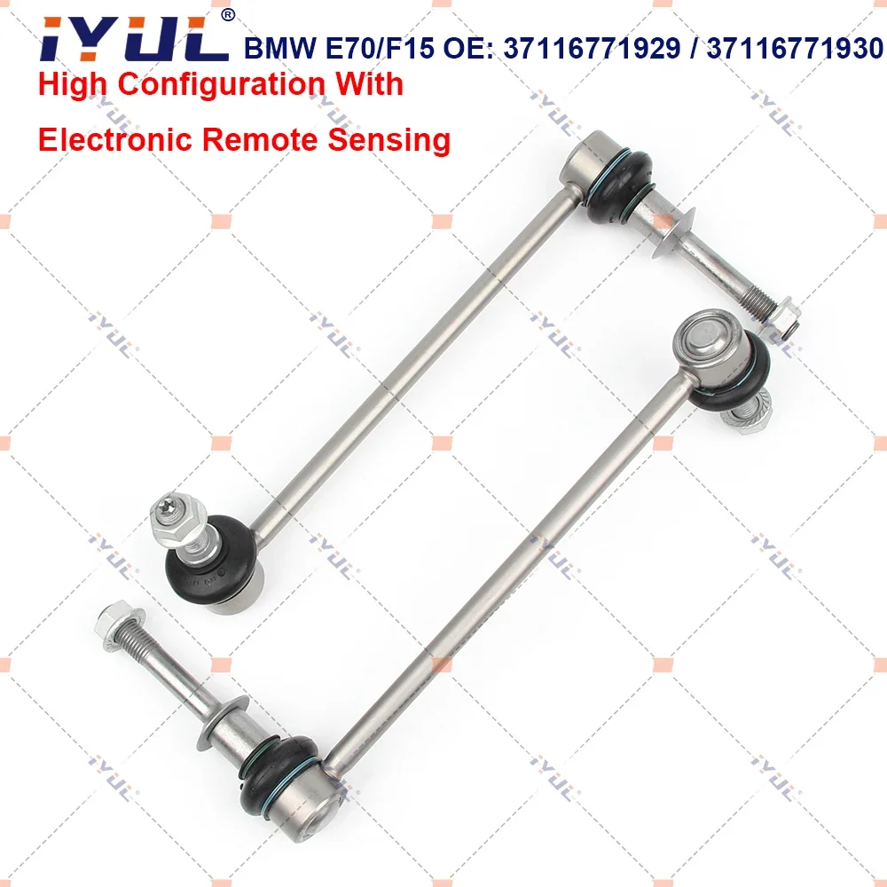 IYUL A Pair Front Axle Sway Bar End Stabilizer Link For BMW X5 X6 Series E70 E71 E72 F15 F85 F16 F86 High Configuration