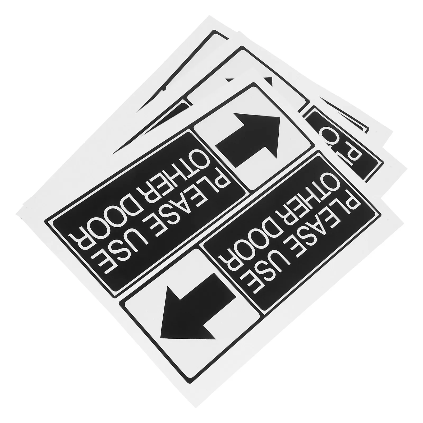 

6Pcs Please Use Other Door Sign Stickers Waterproof PVC Self-Adhesive for Office Business School Home Door Business Hours Decal