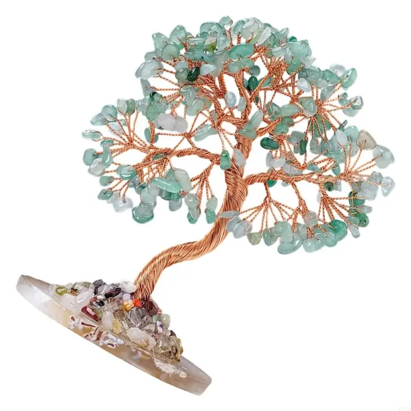 2025 New Crystal Stone Money Tree Sculpture Tree Tree يعزز الحظ والازدهار