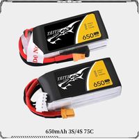 Nes ACE Tattu Lipo Battery 3S 4S 650mAh 11.1V 14.8V 75C 1P RC Battery with XT30 Plug for RC FPV Racing Drone Quadcopter
